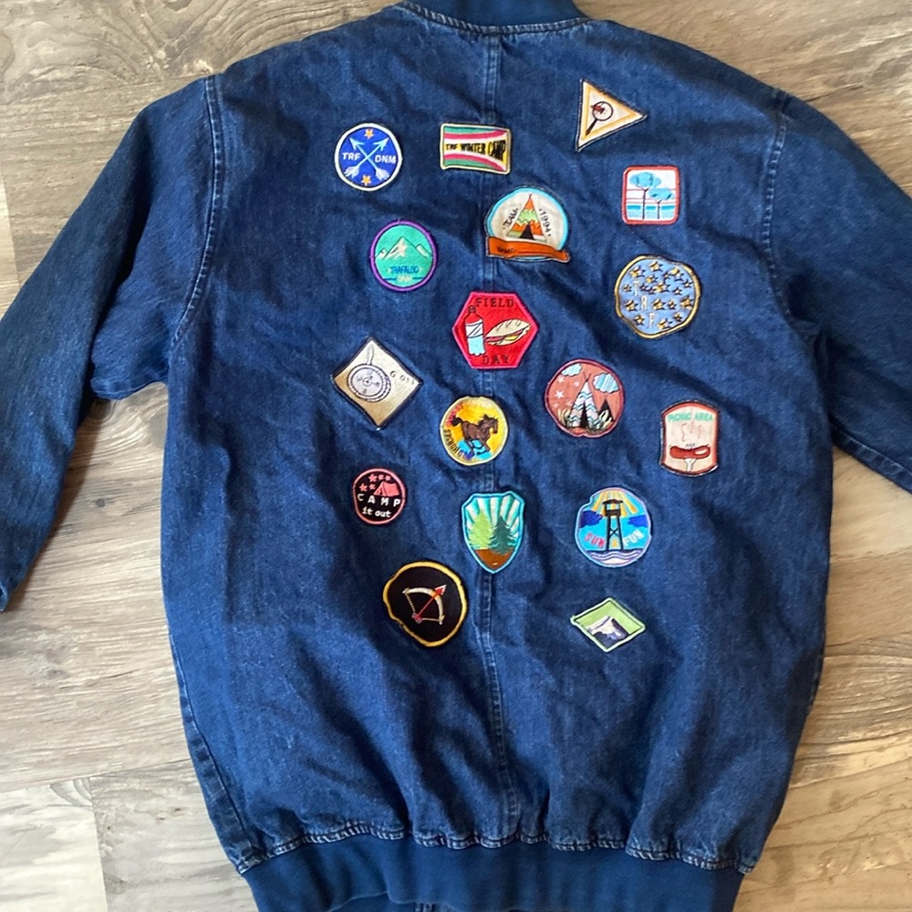 Zara Jean Bomber Patchwork Jacket - image 1